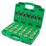 Набор метчиков и пробок для восстановления резьбы маслосливных отверстий114пр.(М13х1.25, М13х1.5, М15х1.5, М17х1.5, М20х1.5, М22х1.5), в кейсе