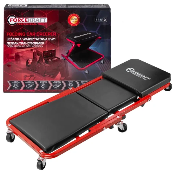 Лежак трансформер подкатной на 6-ти колесах (Стул-лежак)