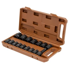 Набор головок 16пр.1/2''( 6гр) (8-10-11-12-13-14-15-16-17-18-19-21-22-24-27)+удлинитель 75мм)в кейсе