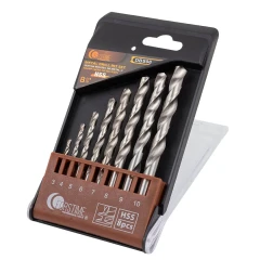 Набор сверл по металлу HSS 8пр.(3,4,5,6,7,8,9,10мм), в пластиковом футляре