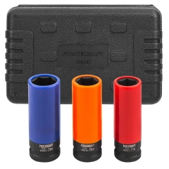 Набор головок ударных тонкостенных в защитном кожухе 3пр. 1/2''(17,19,21мм)в блистере