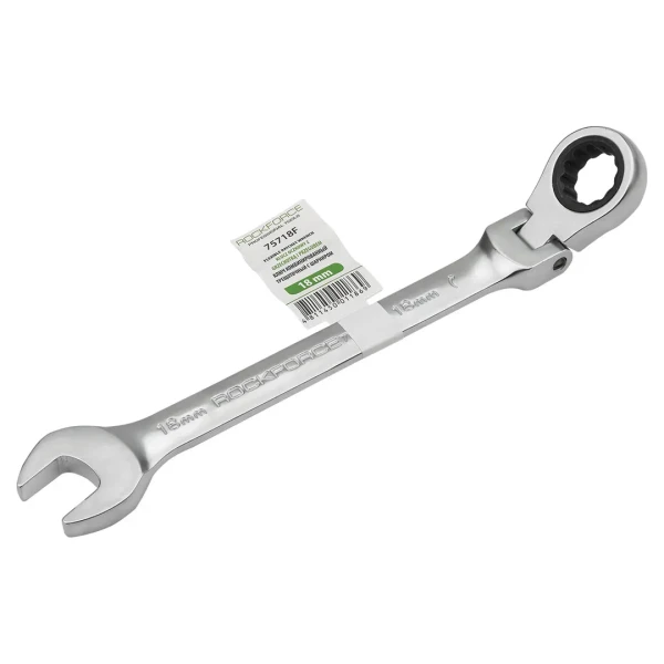 Ключ комбинированный трещоточный с шарниром 18мм