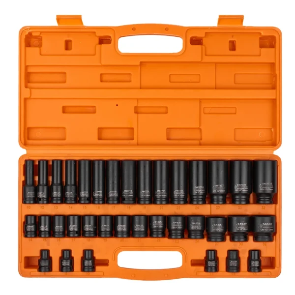 Головки ударные, набор 35пр., 1/2''(6гр.)