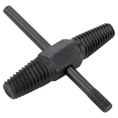 Экстрактор двухсторонний для извлечения сломанной резьбы из труб 1/2''-3/4''в комплекте с воротком, набор 2пр.