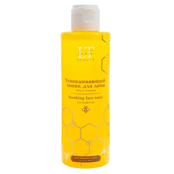 Успокаивающий тоник для лица мед и молоко для жирной кожи La & Te BEAUTÉ