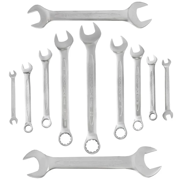 Набор ключей комбинированных и рожковых,12пр.(6х7,8х9,10,11,12,13,14,17,19,22,24х27,30х32мм),в пластиковом держателе