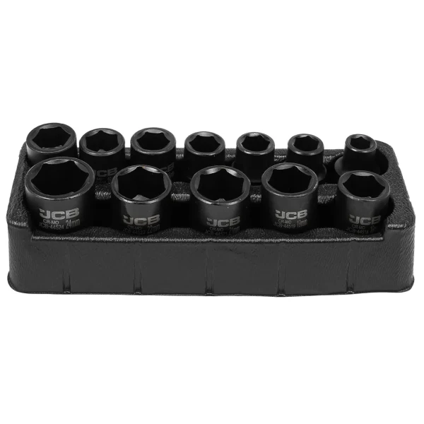 Набор головок ударных, 12пр., 1/2''6гр.(10,12,13,14,15,16,17,18,19,21,22,24мм),в метал. Кейсе