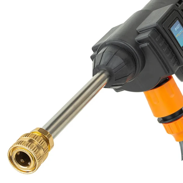 Мойка высокого давления аккумуляторная (24В,15 Бар,2.8 л/мин, батарея 1500 мАч, зарядка 3-5ч, щеточный двигатель)