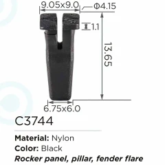 Клипса для крепления внутренней обшивки а/м Тойота пластиковая (100шт/уп.)