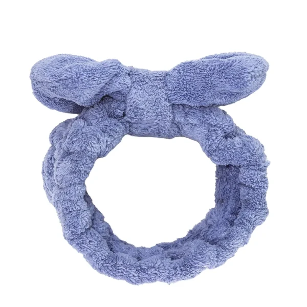 Повязка на голову-бант (синяя)
