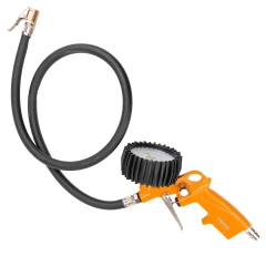 Пистолет для подкачки шин с аналоговым манометром и шлангом 1м (0-16bar),в блистере