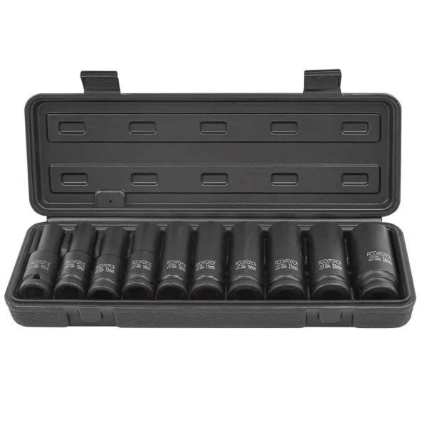Набор головок ударных глубоких 10пр.,1/2''6гр.(10,12-15,17,19,21,22,24мм), в кейсе