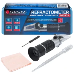 Рефрактометр 3в1(антифриз, электролит, омывающая жидкость), в пластиковом футляре