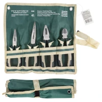 Набор шарнирно-губцевого инструмента 4пр. 7''-180мм(бокорезы, плоскогубцы, утконосы прямые/изогнутые), на полотне