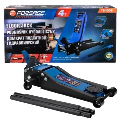 Домкрат подкатной гидравлический двухпоршневой 4т (h min 75мм, h max 505мм)