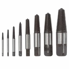 Набор экстракторов резьбы HSS 4241,8пр.(Ø:3-6мм, 6-8мм, 8-11мм, 11-14мм, 14-18мм, 18-22мм, 20-22мм, 22-26мм, ''мелкий шаг''), в пластиковом футляре