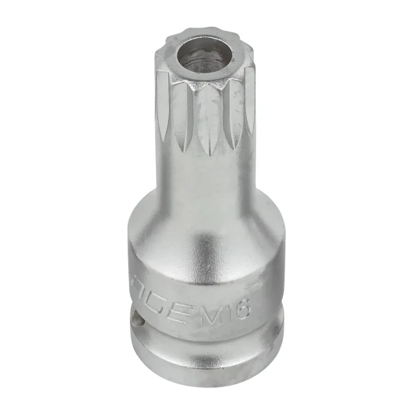 Головка-бита SPLINE с отверстием M16 (L-60мм)1/2''