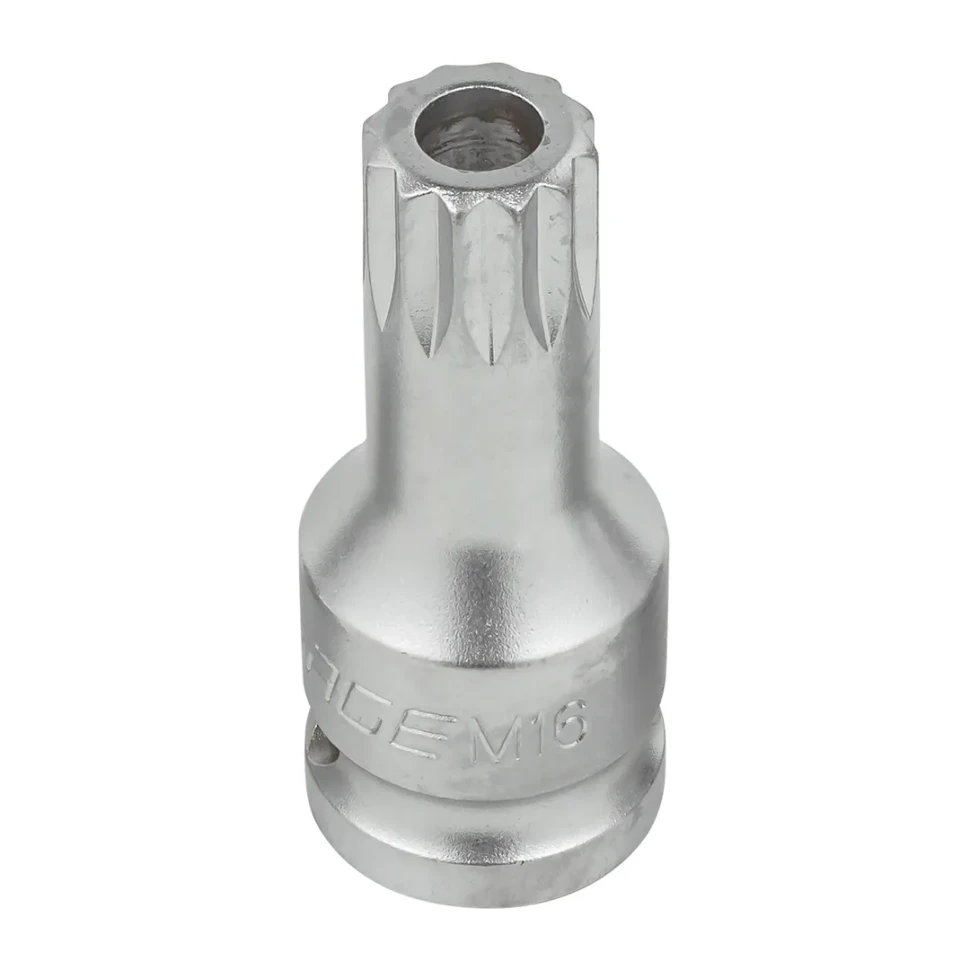 Головка-бита SPLINE с отверстием M16 (L-60мм)1/2''