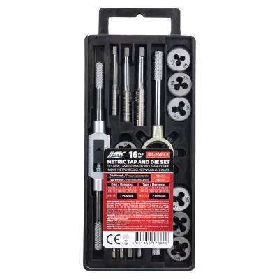 Набор метчиков и плашек метрический 16пр. (М3х0.5, М4х0.7, М5х0.8, М6х1, М8х1.25, М10х1.5, М12х1.75)