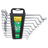 Ключи накидные отогнутые, набор 10 предметов ( 6х7, 8х9, 10х11, 12х13, 14х15, 16х17, 18х19, 20х22, 23х23, 24х27 мм)