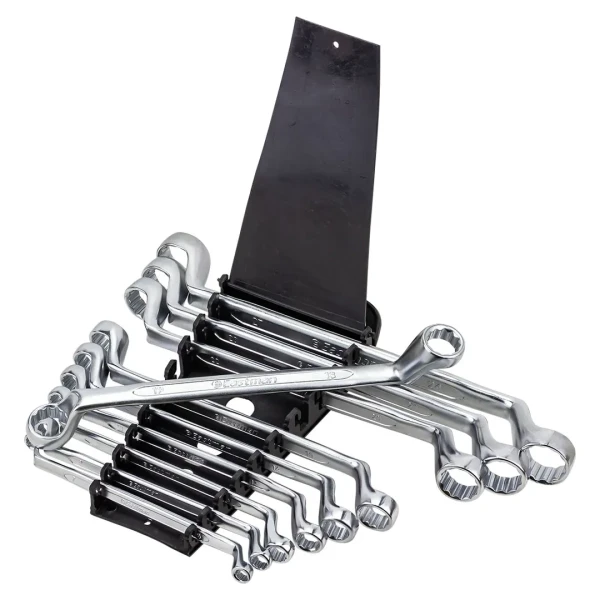 Ключи накидные отогнутые, набор 10 предметов ( 6х7, 8х9, 10х11, 12х13, 14х15, 16х17, 18х19, 20х22, 23х23, 24х27 мм)