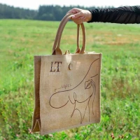 Сумка-шоппер (материал джут) 40х35х14см, max нагрузка 10кг