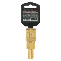 Быстроразъем пневматический с клапаном ''елочка''12мм (в пластиковом держателе)