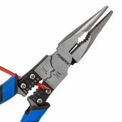 Длинногубцы+съемник/обжимка изоляции 230мм, на блистере