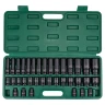 Набор головок 35 пр. (короткие 38мм: 8-23, 24, 27, 30, 32мм, глубокие 78мм: 10, 12-19, 21, 22, 24, 27, 30, 32мм) в кейсе