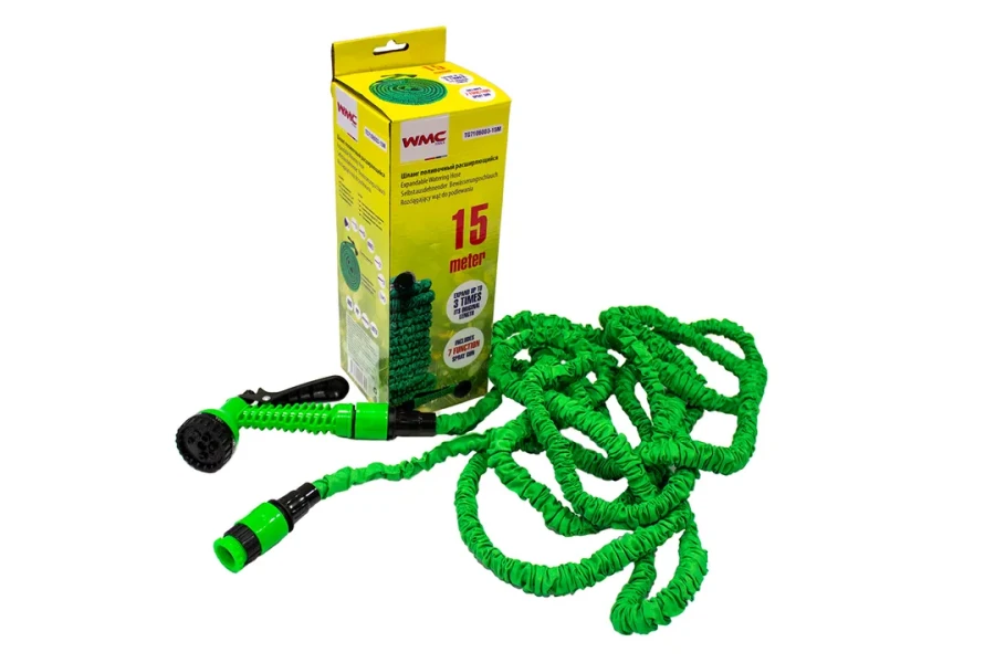 Шланг садовый с пистолетом распылителем (иск.латекс,15м,7 режимов распыления,8bar)