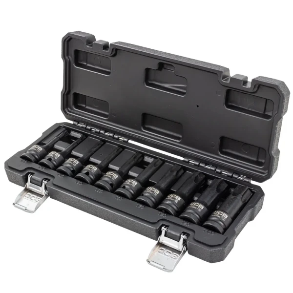 Набор головок-бит TORX ударных 10пр.,1/2''(T30, T40, T45, T50, T55, T60, T70, T80, T90, T100), в кейсе