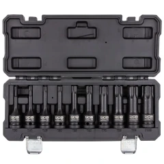 Набор головок-бит TORX ударных 10пр.,1/2''(T30, T40, T45, T50, T55, T60, T70, T80, T90, T100), в кейсе