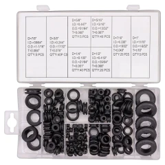 Кольца уплотнительные резиновые для прокладки проводов, 180пр.