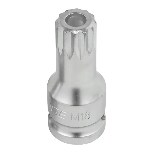 Головка-бита SPLINE с отверстием M18 (L-60мм)1/2''