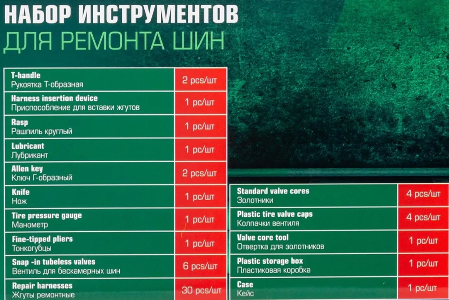 Набор для ремонта покрышек колес