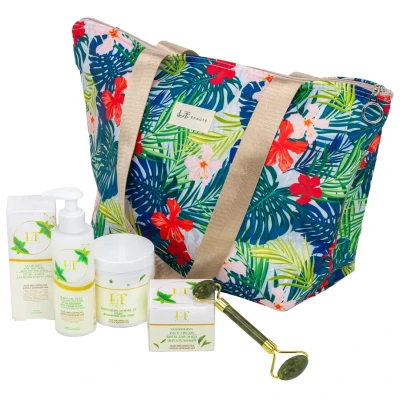 Набор Алоэ и Зеленый чай(термосумка LT-BS3.крем для лица.гель-алоэ для кожи вокруг глаз.гель-пилинг для умывания.ПЭДЫ демакияж.массажный ролик(зеленый