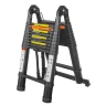 Лестница-стремянка телескопическая алюминиевая многофункциональная (3.1+3.1м, 10+10ступенек, max нагрузка 150кг, вес 22.8кг)