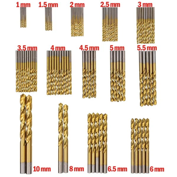 Сверла по металлу, набор 99пр. (для работы с мягкими металлами)