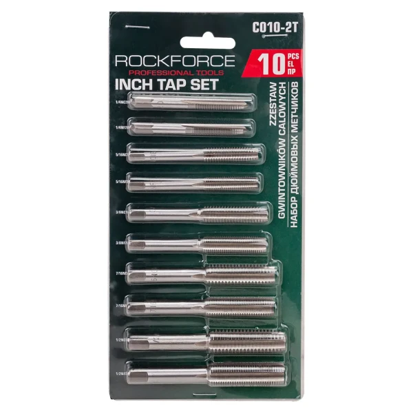 Набор метчиков, 10пр. (дюйм.)