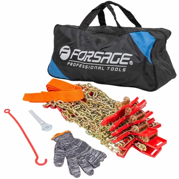 Комплект цепей-браслетов противоскольжения для автомобилей, 10пр (радиус шины R13-R18)