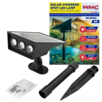 Светильник светодиодный на солнечной батарее (1500мАч, 3 светодиода SMD)