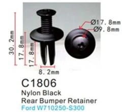 Клипса для крепления внутренней обшивки а/м Форд пластиковая (100шт/уп.)