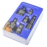 Набор адаптеров ударных 6пр(3/8''(F)x1/2''(M),1/2''(F)x3/8''(M),1/2''(F)x3/4''(M),3/4''(F)x1/2''(M),удлинитель 125мм, кардан 1/2''),в ложементе