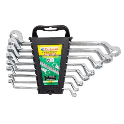 Ключи накидные отогнутые, набор 8 предметов ( 6х7, 8х9, 10х11, 12х13, 14х15, 16х17, 18х19, 20х22 мм)