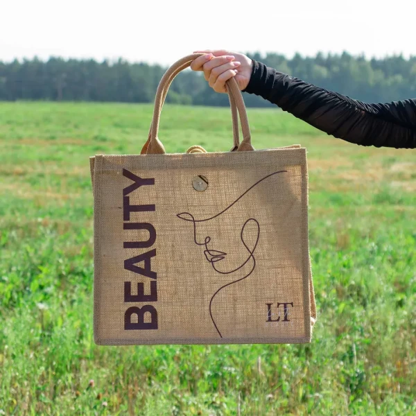 Сумка-шоппер (материал джут) 40х35х14см, max нагрузка 10кг