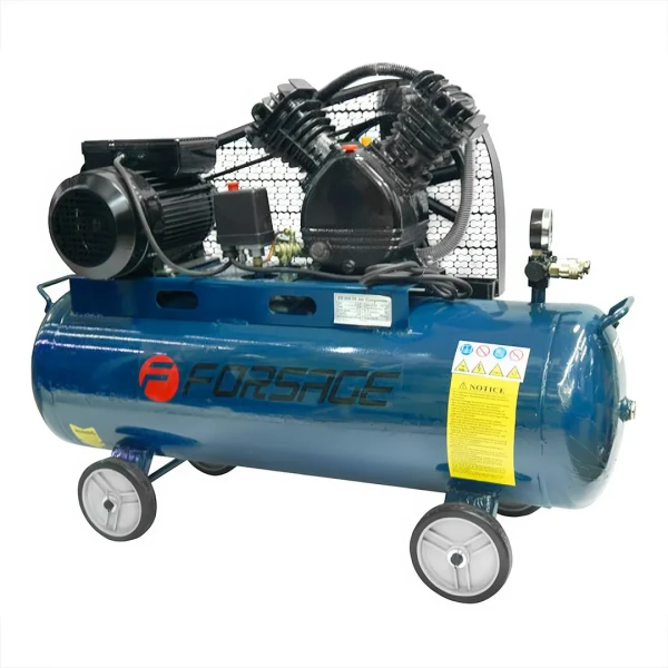 Компрессор 100 л 2-х поршневой с ременным приводом (3кВт, ресивер 100л, 250л/м, 220В)