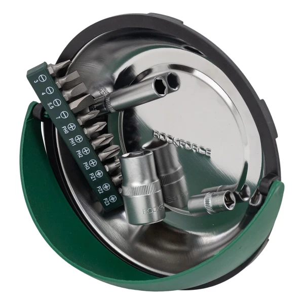Лоток магнитный из нержавеющей стали с дополнительным передвижным бортиком (диам.150мм), в блистере