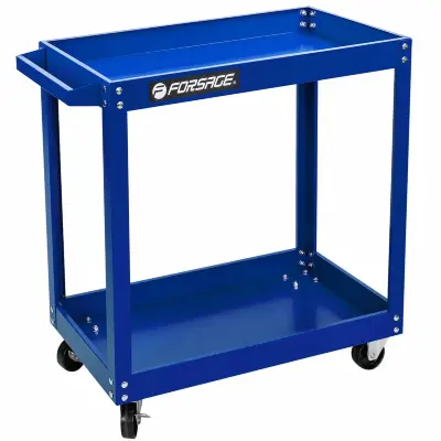 Тележка инструментальная 2-х полочная (350х770х820мм, размеры полок-60х350х700мм)