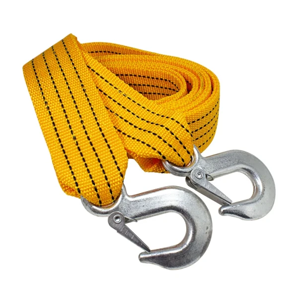 Трос буксировочный тканая лента 4м 3,5т с крюками