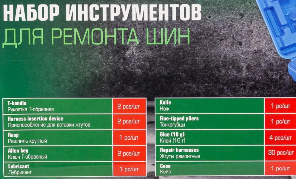 Набор для ремонта покрышек колес